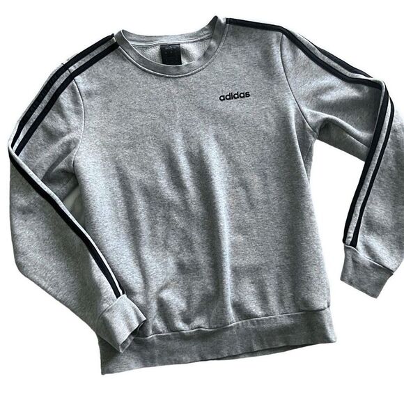 Adidas Men's Crewneck Sweatshirt Pullover 3 stripes, size Small - Picture 1 of 9